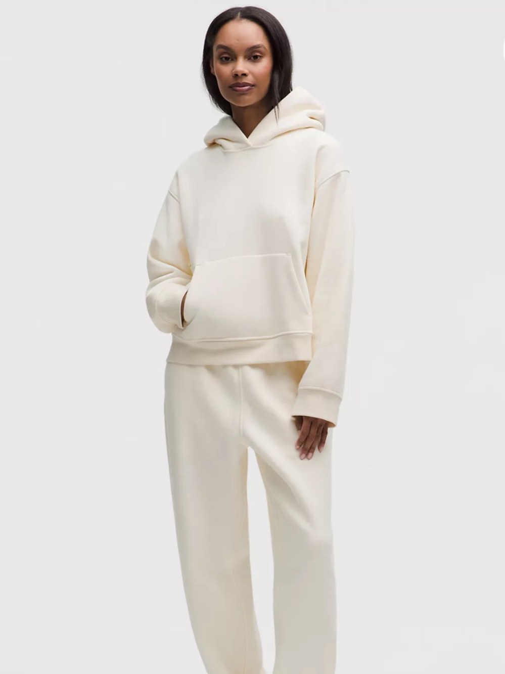 Lululemon Women's Steady State SuperLoft Hoodie  NWT Small Coconut Ivory
